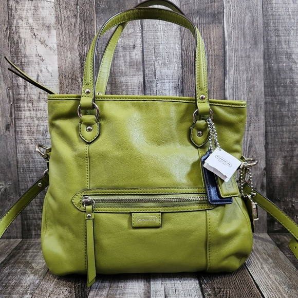 Coach Handbags - Coach Daisy Mia Grass Green Leather Satchel Handbag F23901 NEW